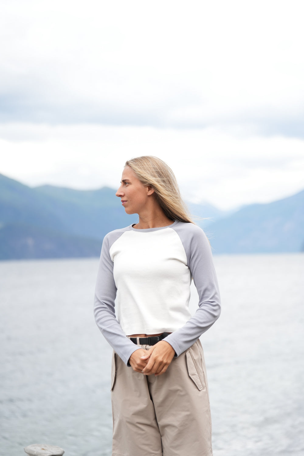 Duo Long Sleeve (w)- Cloud/White