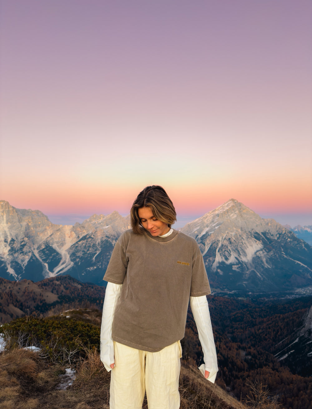 Base Washed Tee - Soft Brown