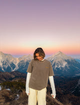 Base Washed Tee - Soft Brown