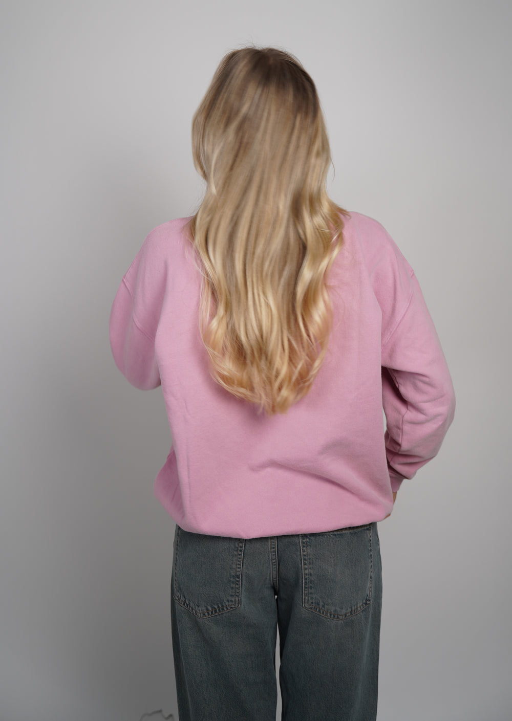 Vintage Washed Sweatshirt - Soft Pink