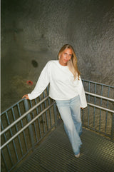 Boxy Cliff Long Sleeve - White