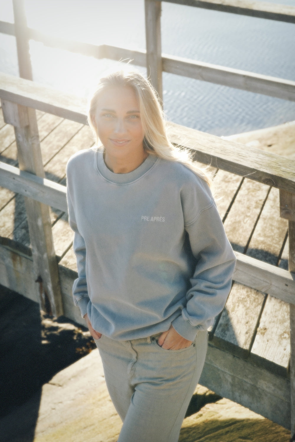 Off Piste Vintage Washed Sweatshirt - Stormy Blue