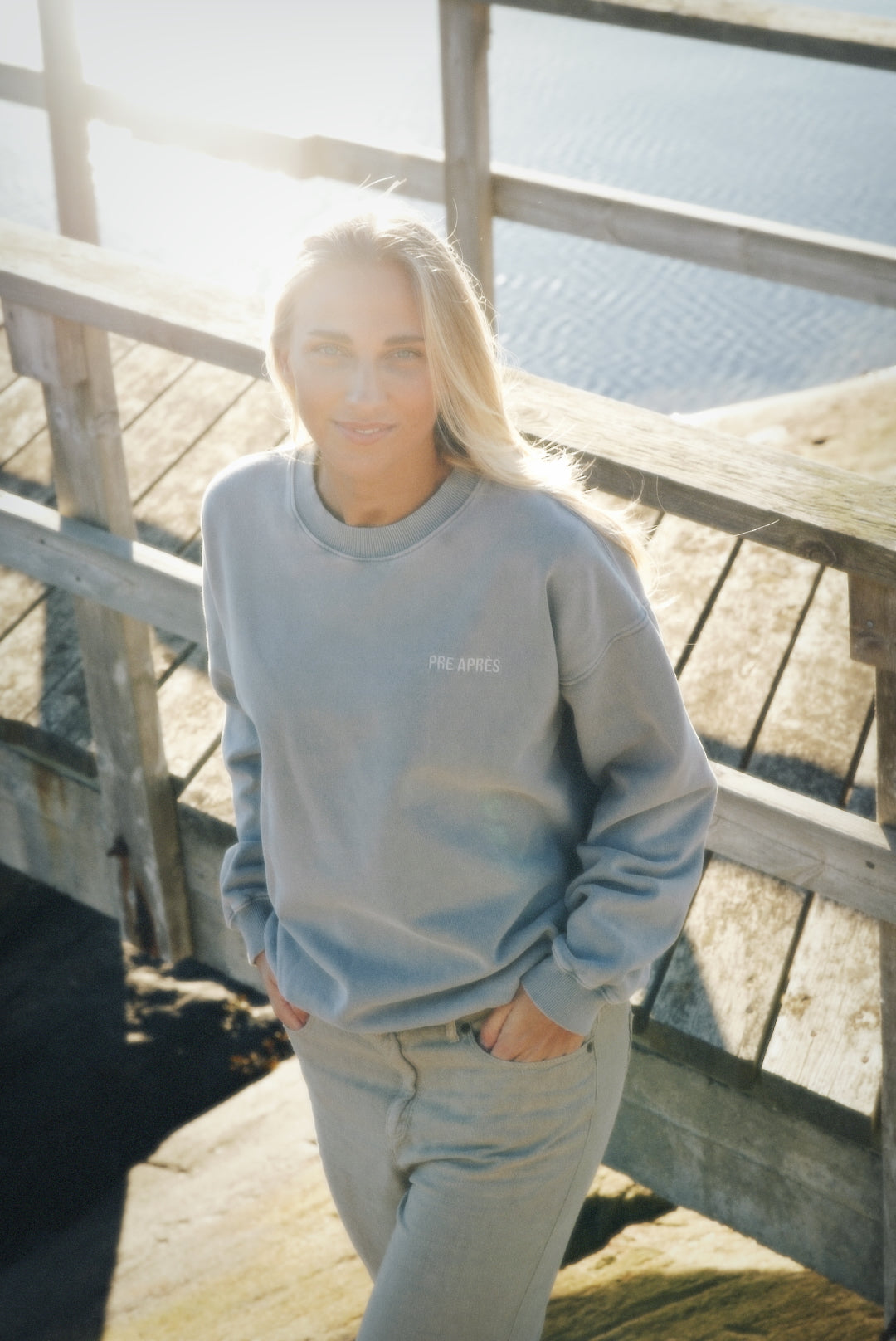 Off Piste Vintage Washed Sweatshirt - Stormy Blue