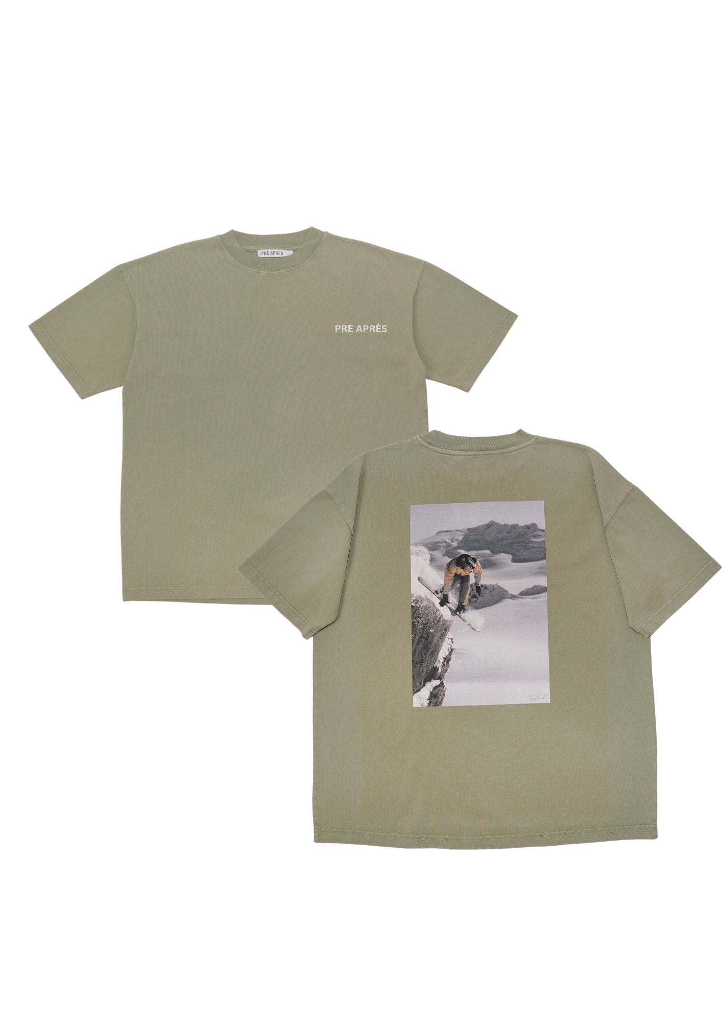 Drop Point Tee - Oil Green